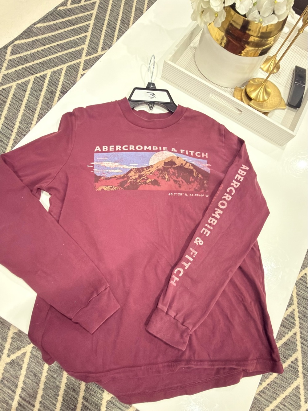 abercrombie kids Burgundy Long-Sleeve Graphic Tee